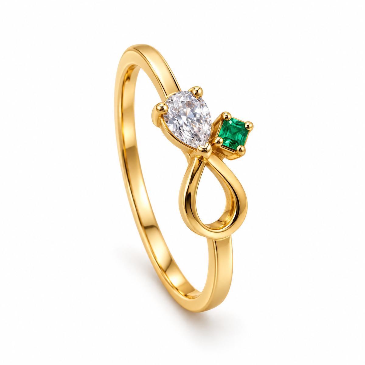 polished gemstone ring