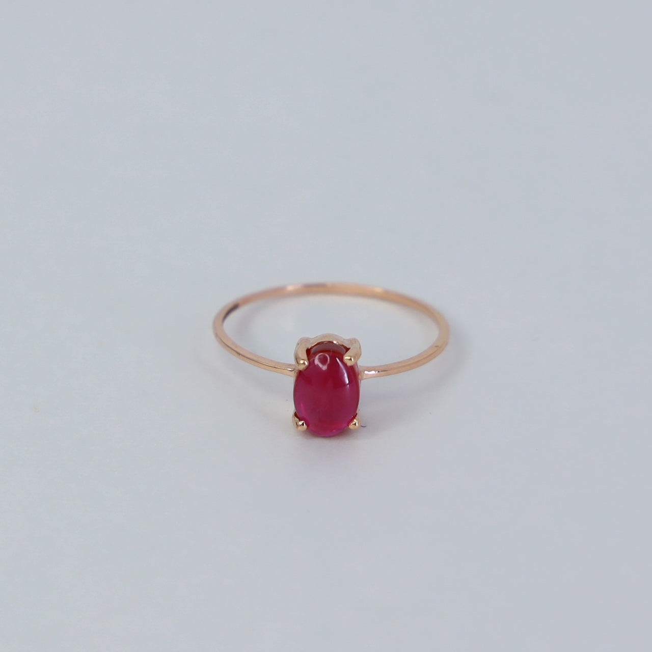 18kt gold pink gem everyday ring
