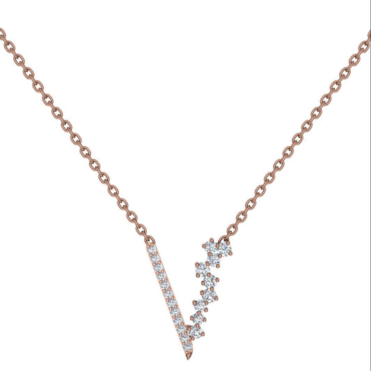 UNIQUE CHEVRON DIAMOND NECKLACE