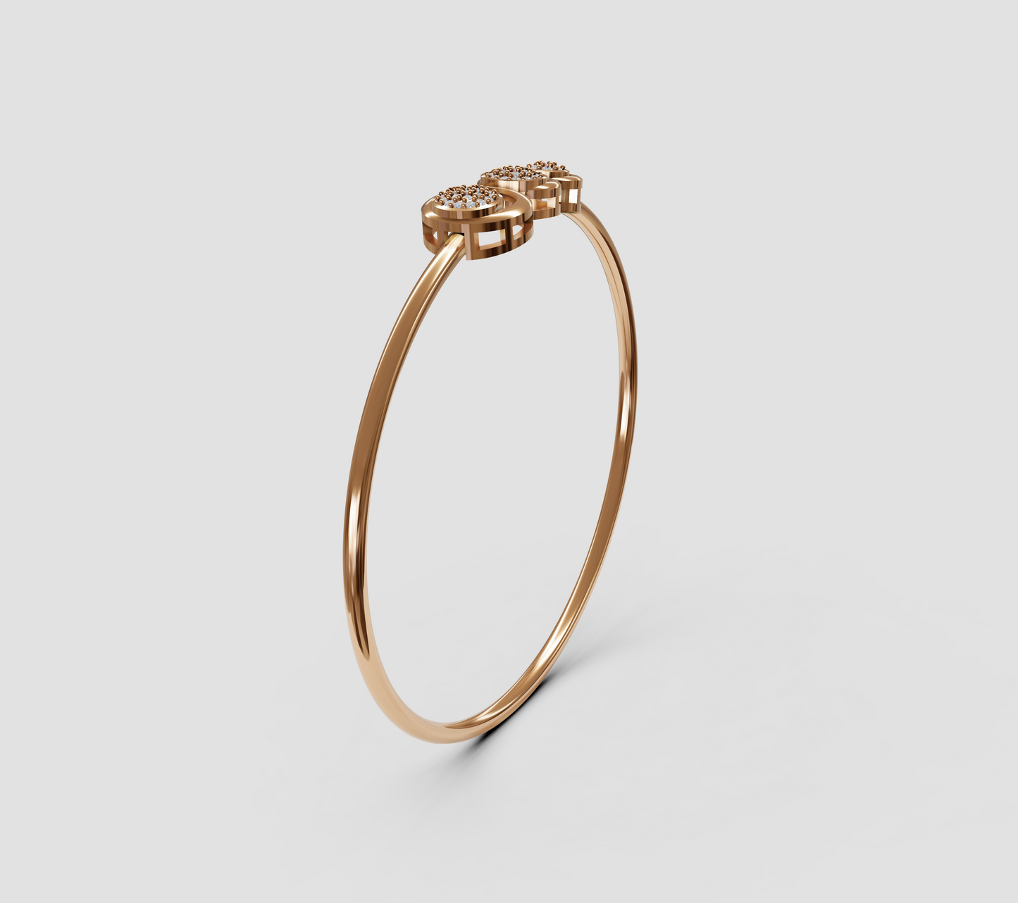 round bangle 18ct gold