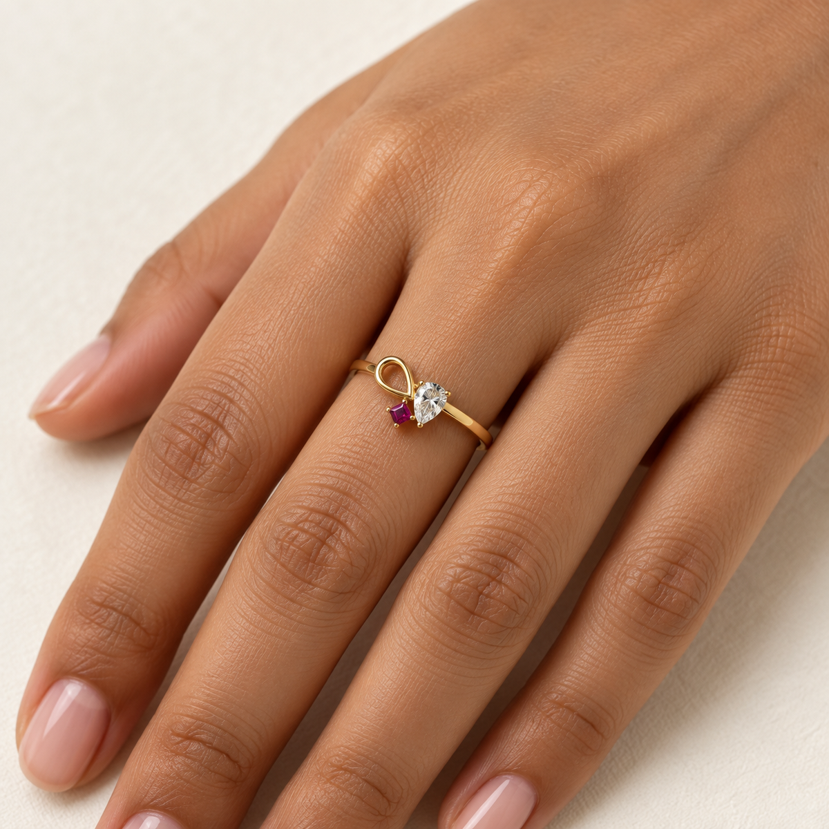 asymmetrical gold ring