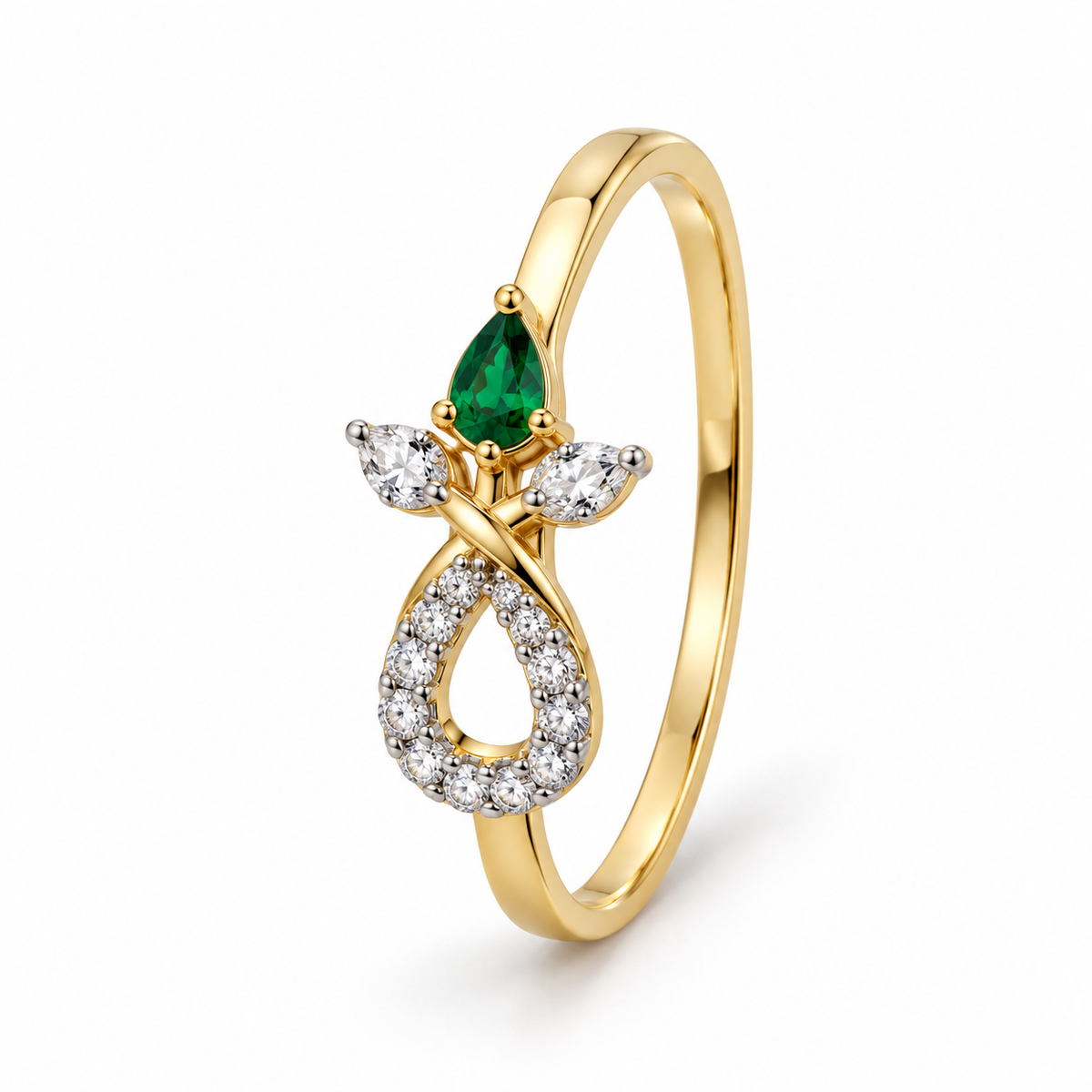 green accent loop ring