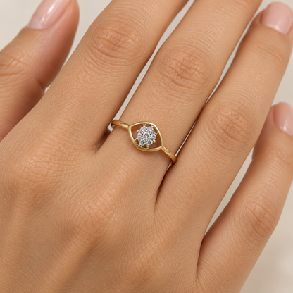 Marquise Floral Cluster Ring
