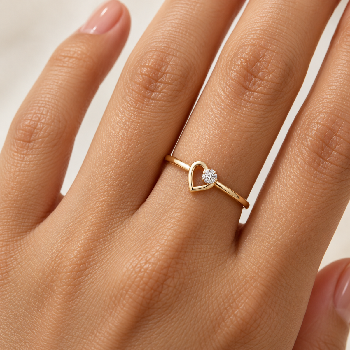 Petite Open-Heart Cluster Ring