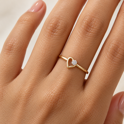 Petite Open-Heart Cluster Ring