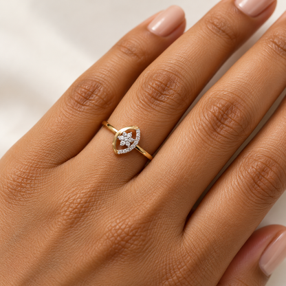 Open Marquise Gold Ring