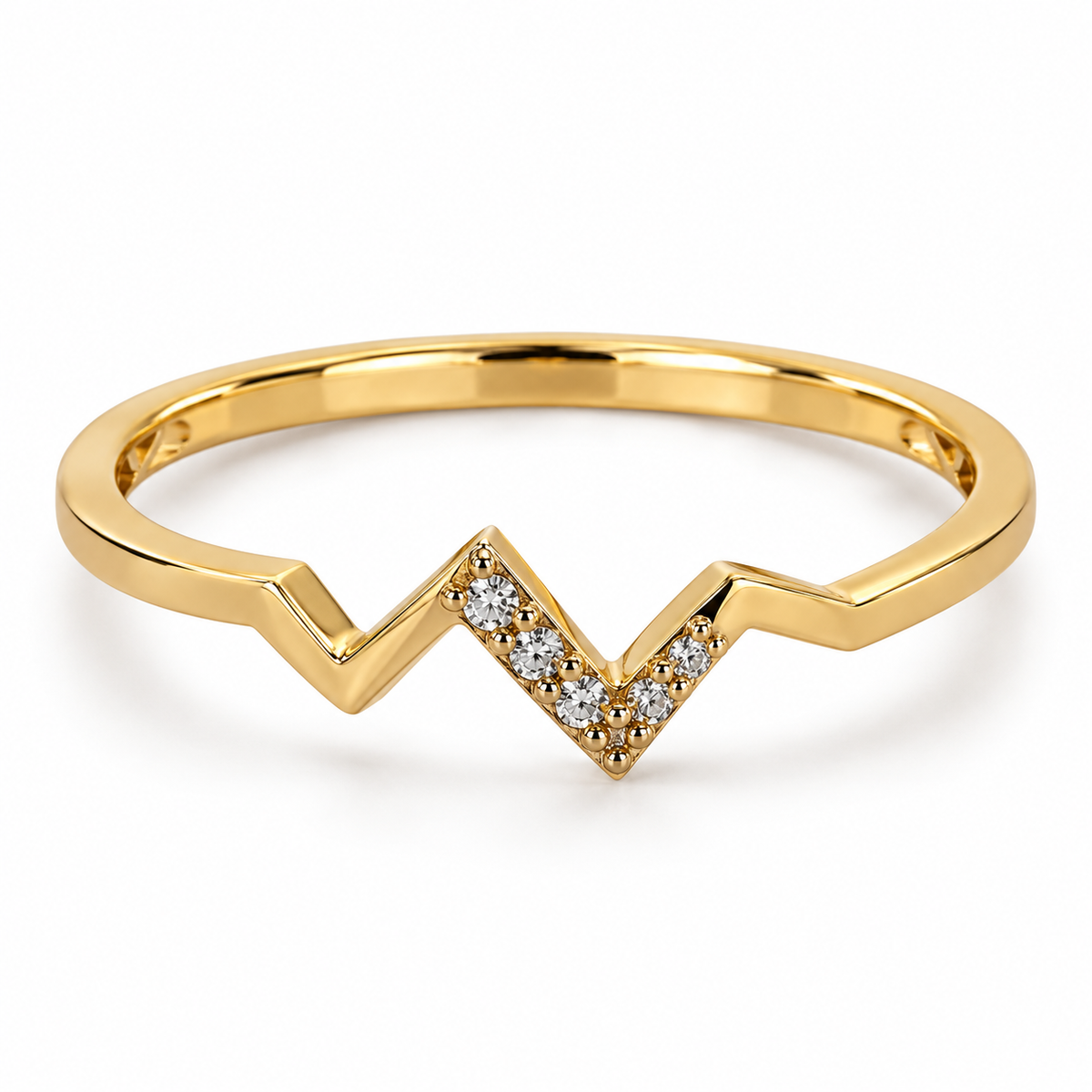 Delicate Gold Zigzag Ring