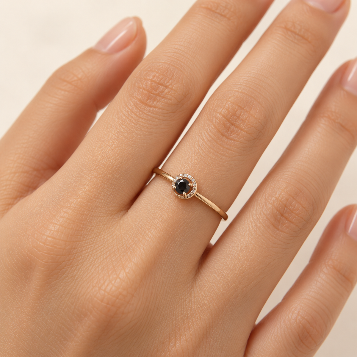 Asymmetric Dark Gemstone Ring