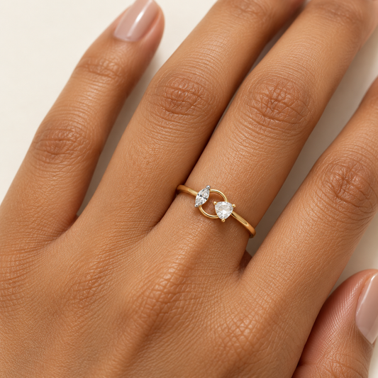 Delicate Open-Loop Gold Ring