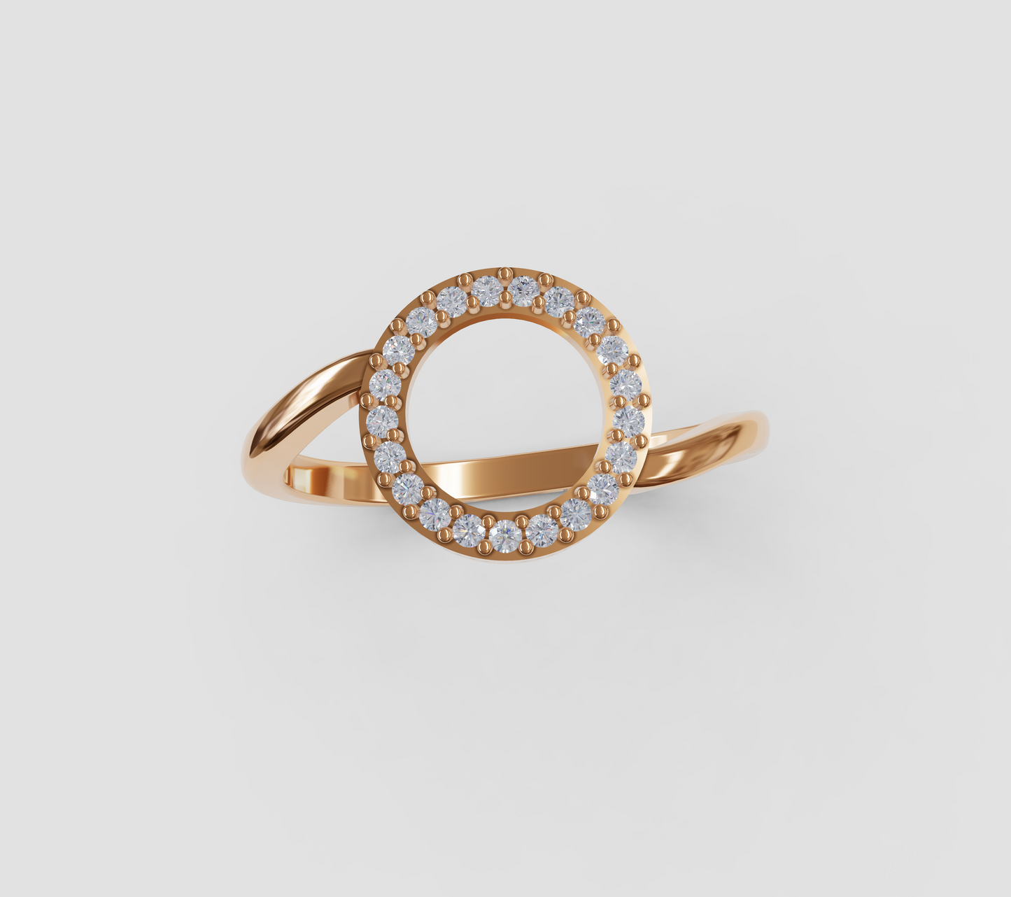 round  ring 18ct gold