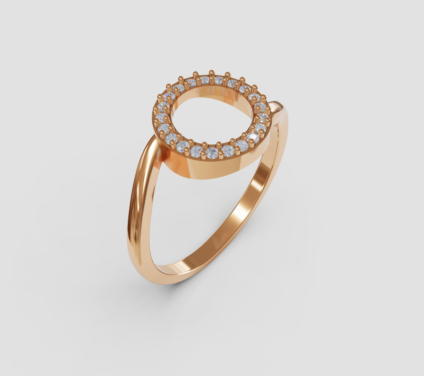 round  ring 18ct gold