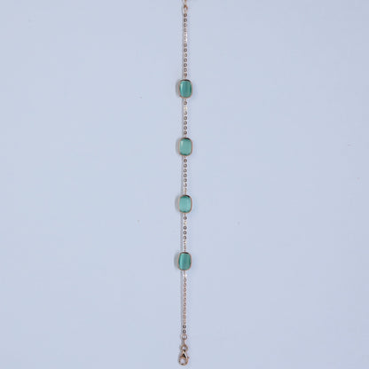 CRYSTAL CREST 18KT GOLD BRACELET