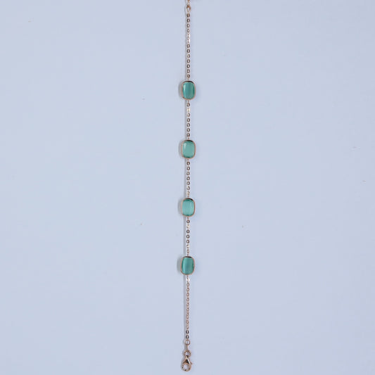 CRYSTAL CREST 18KT GOLD BRACELET