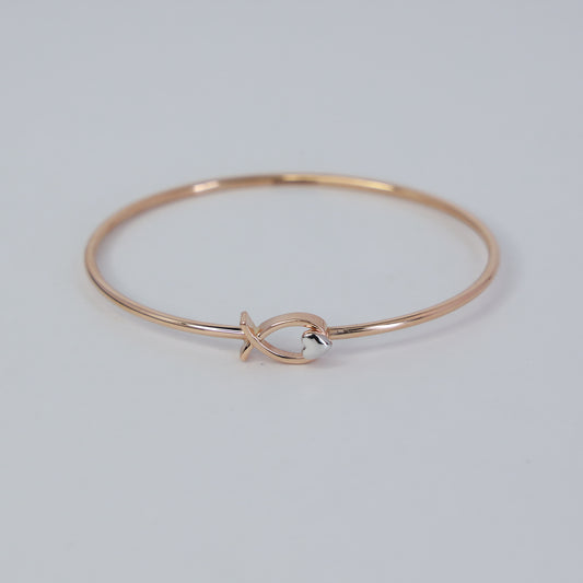ETERNA OVAL 18KT GOLD BANGLE