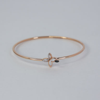 BUTTERFLY BLISS 18KT GOLD BANGLE