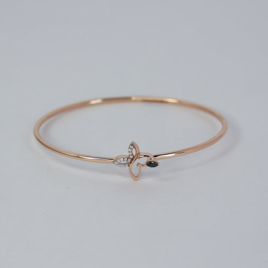 BUTTERFLY BLISS 18KT GOLD BANGLE