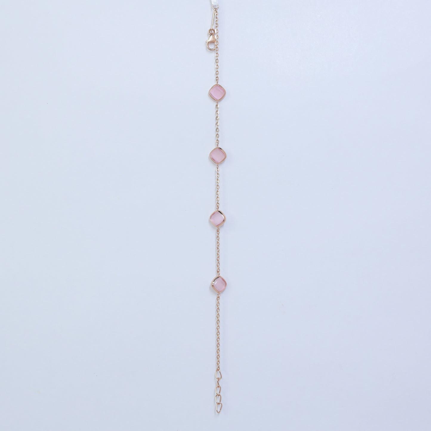 18kt gold pink  link bracelet