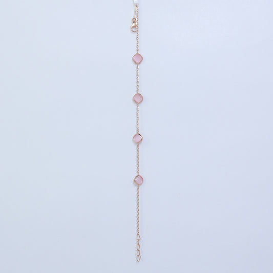 18KT GOLD PINK  LINK BRACELET