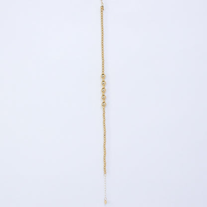 18KT GOLD BEAD BALL BRACELET