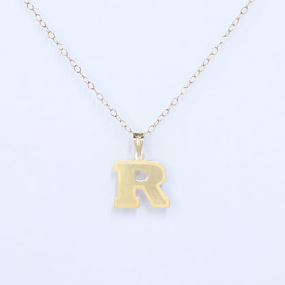 INITIAL R 18KT GOLD PENDANT