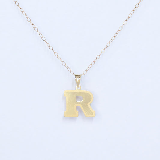 INITIAL R 18KT GOLD PENDANT