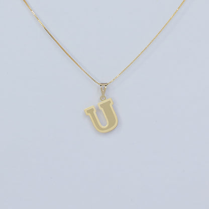 INITIAL U 18KT GOLD PENDANT