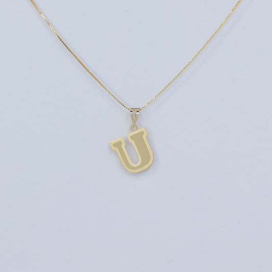 INITIAL U 18KT GOLD PENDANT