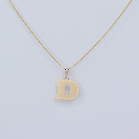 INITIAL D 18KT GOLD PENDANT