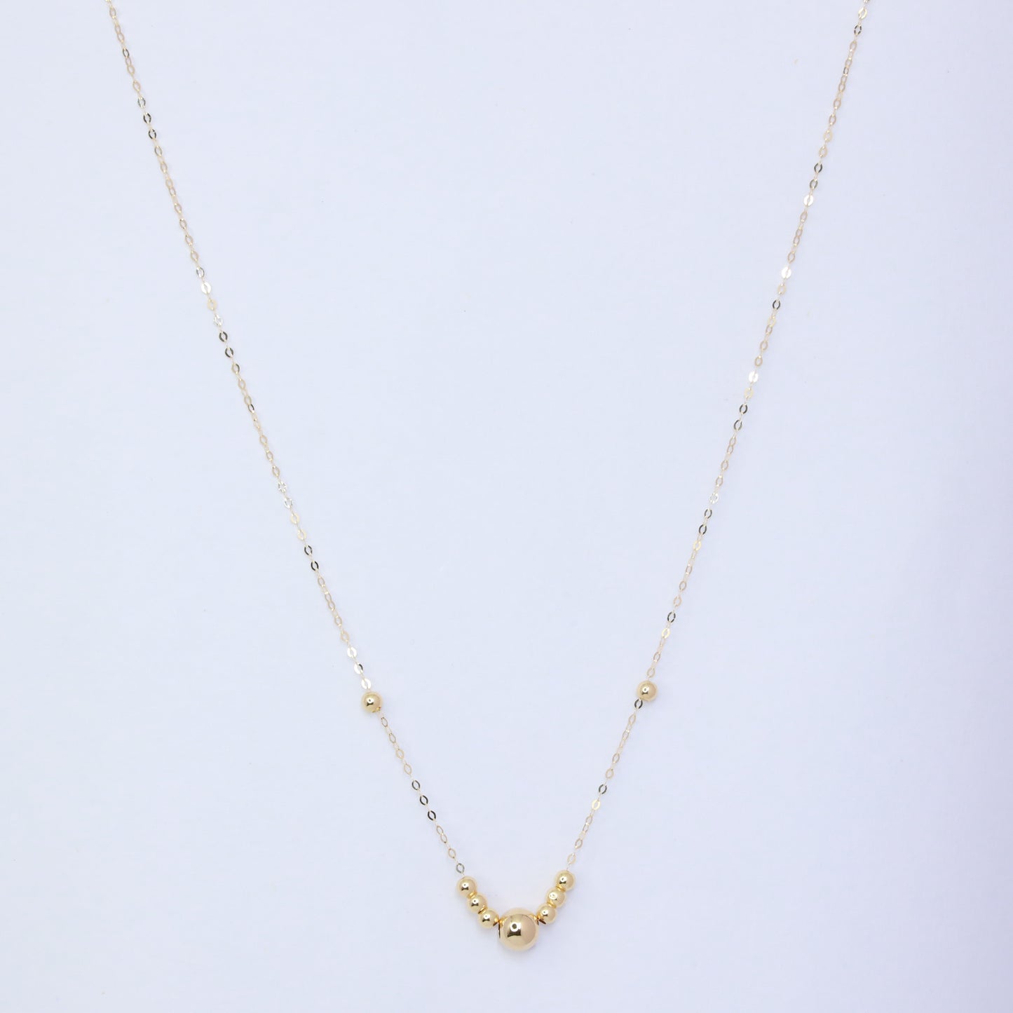 18kt gold bead ball necklace