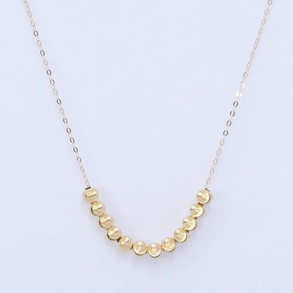 18KT GOLD BEAD BALL NECKLACE