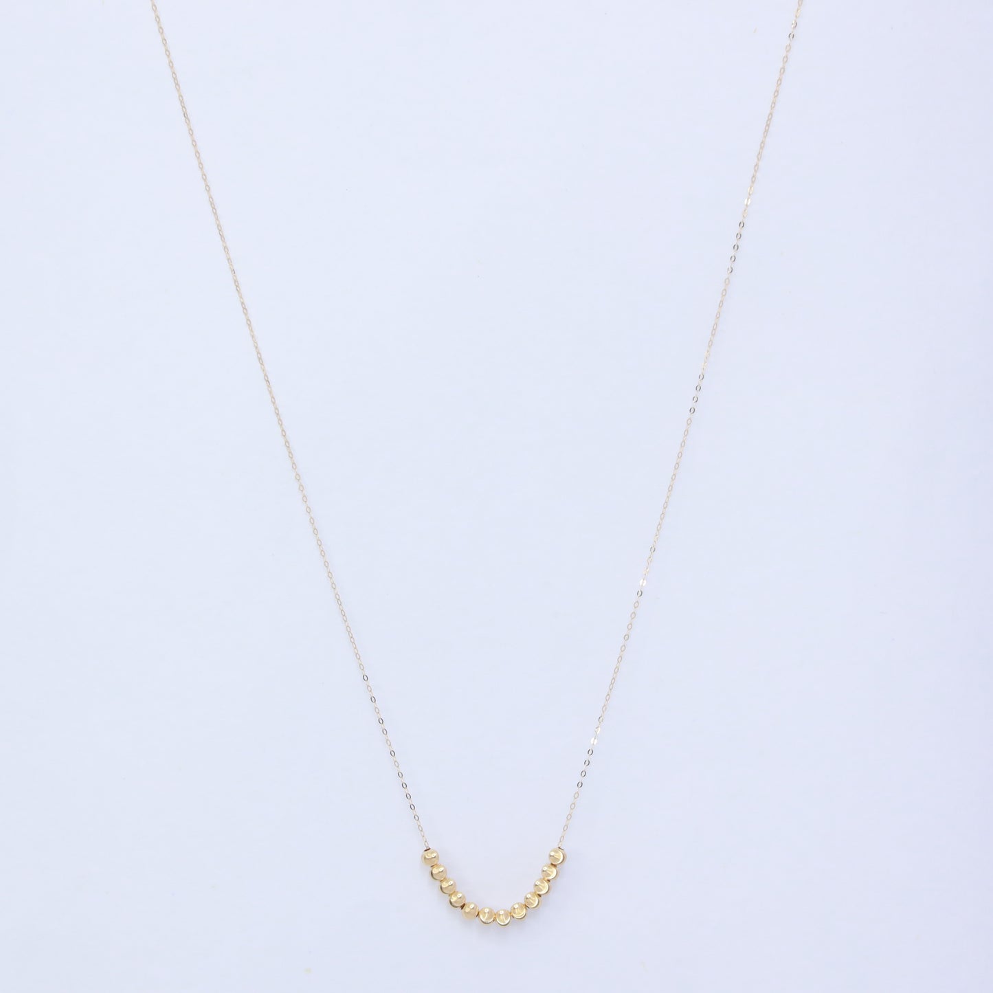 18kt gold bead ball necklace