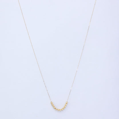 18KT GOLD BEAD BALL NECKLACE