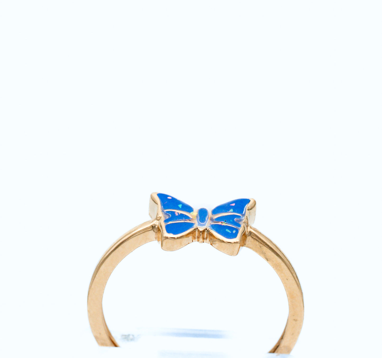 18ct butterfly gold ring