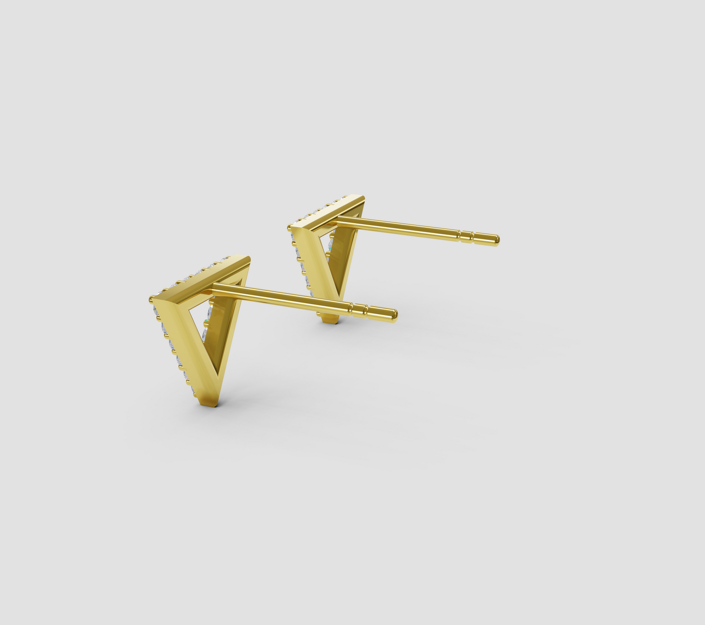 triangle earring 18ct gold