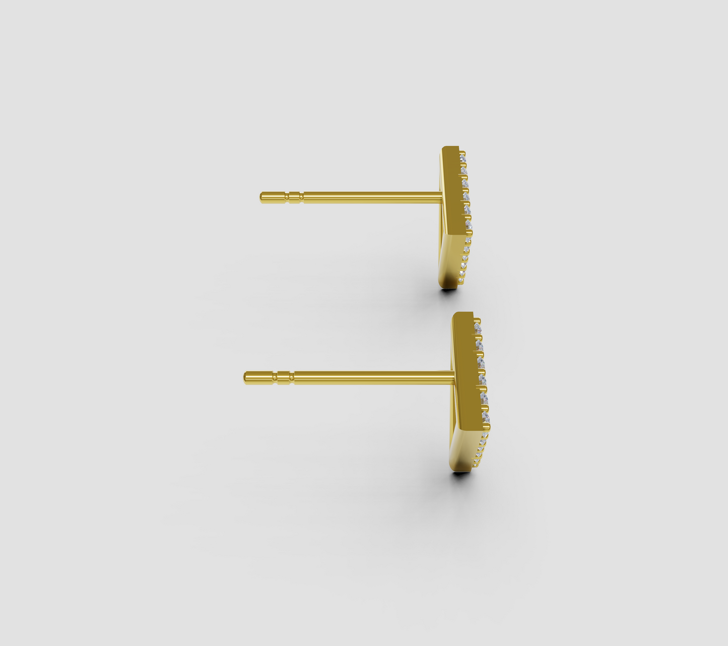 triangle earring 18ct gold