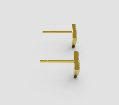 TRIANGLE EARRING 18CT GOLD