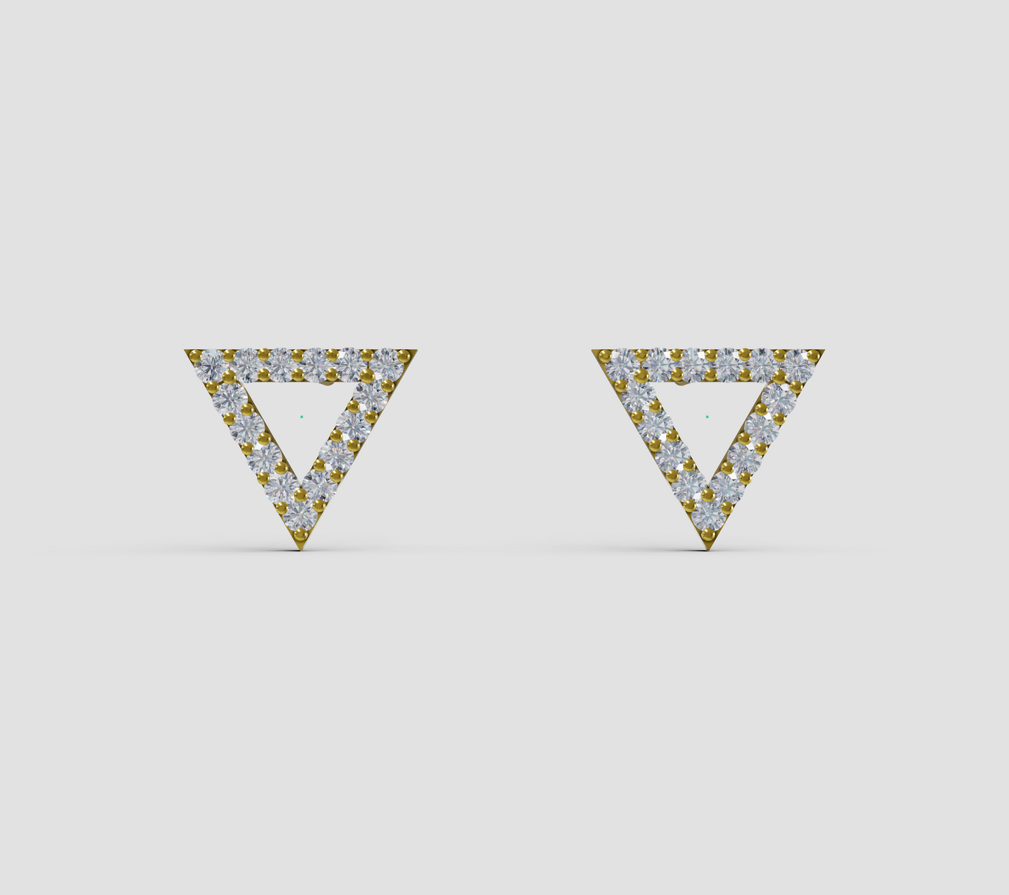 triangle earring 18ct gold