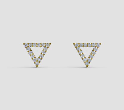 TRIANGLE EARRING 18CT GOLD