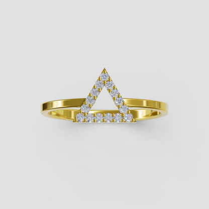 TRIANGLE  RING 18CT GOLD