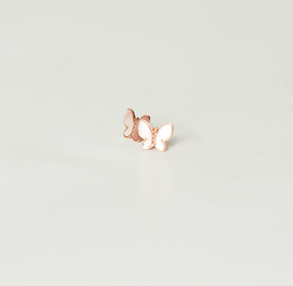 18CT BUTTERFLY GOLD EARRING