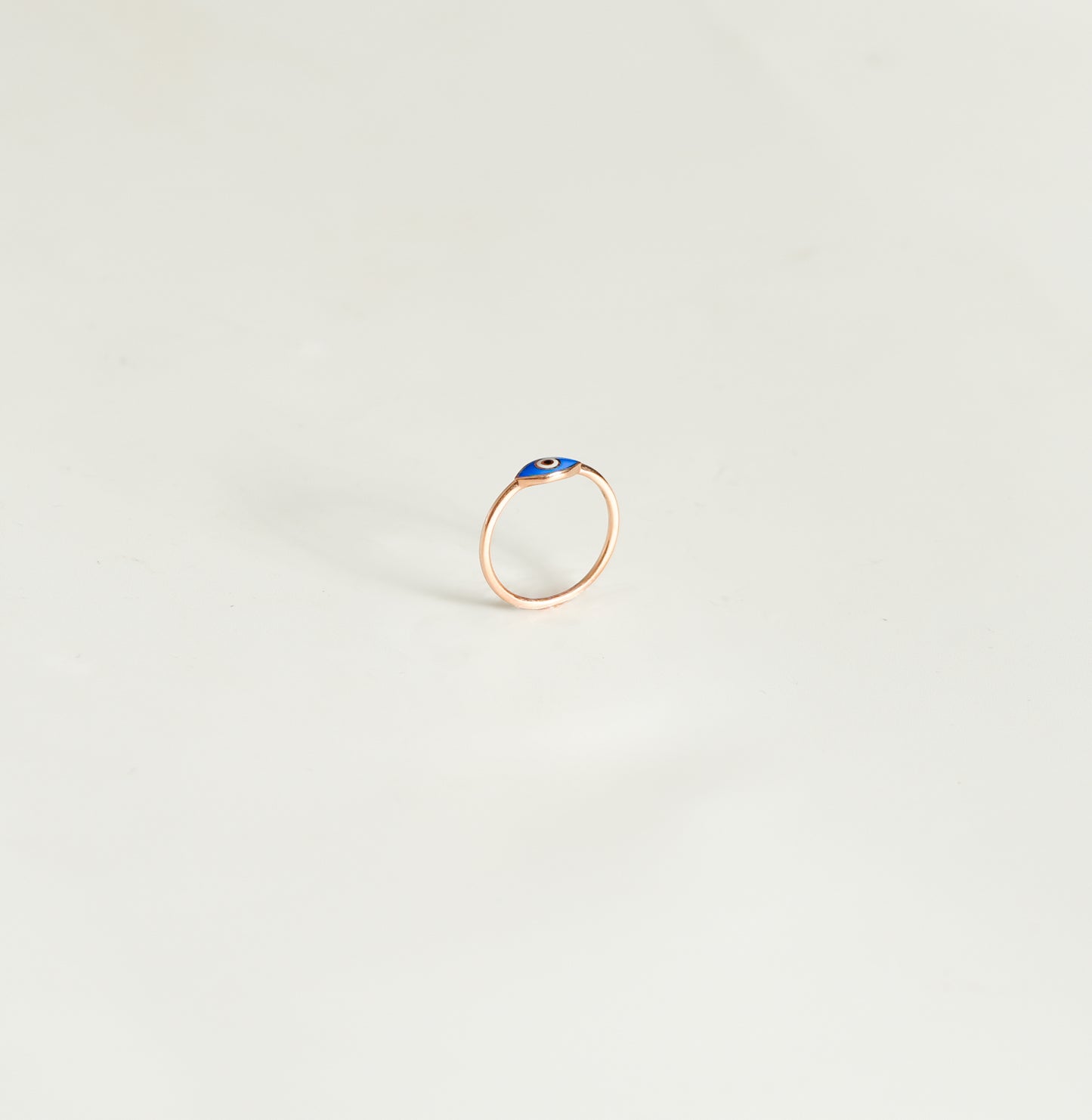 18ct evil eye gold ring