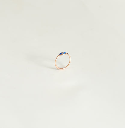 18CT EVIL EYE GOLD RING