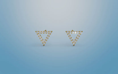 TRIANGLE EARRING 18CT GOLD